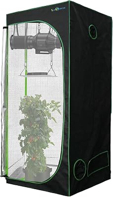 Tenda verde, 120 x 120 x 200 cm, tenda Grow per interni, resistente alla luce e impermeabile, con finestra di osservazione Mylar impermeabile e vasca inferiore per elenco di coltivazione