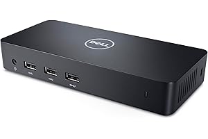 Dell USB 3.0 Ultra HD/4K Triple Display Docking Station, Black (D3100)