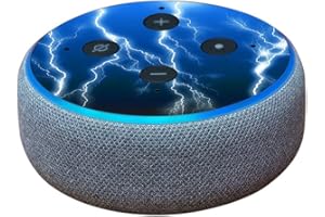 MIGHTY SKINS MightySkins Skin Compatible with Amazon Echo Dot (3rd Gen) - Lightning Storm | Protective, Durable, and Unique Vinyl Decal wrap Cover | Easy to Apply, Remove, and Change Styles | Made in The USA