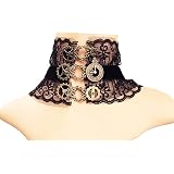 Daimay Girocollo In Pizzo Nero, Stile Punk Gotico, Con Strass, Vintage Lolita, Per Donna, Regalo Halloween