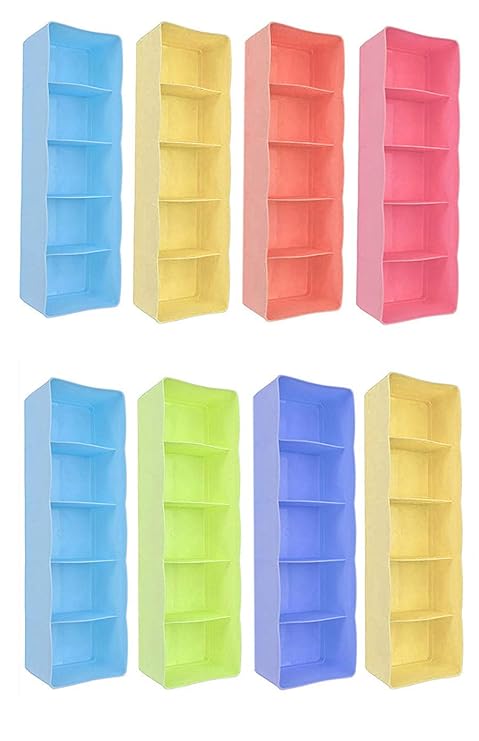 Okayji Plastic Undergarments Socks Grids Storage Box Cosmetic