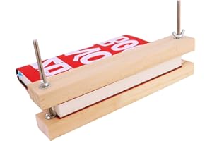 GeryVtee Wooden Bookbinding Press 9.8x1.5inch Large Book Binding Tool Inch Flat Paper Press Machine Padding Press for Home, School, Office DIY Bookbinding