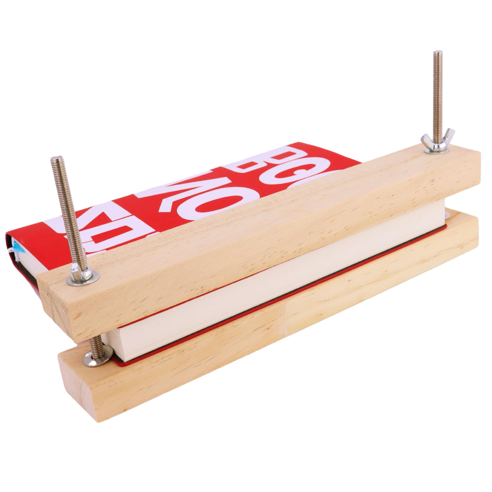 Photo 1 of GeryVtee Wooden Bookbinding Press 9.8x1.5inch Large Book Binding Tool Inch Flat Paper Press Machine Padding Press for Home, School, Office DIY Bookbinding