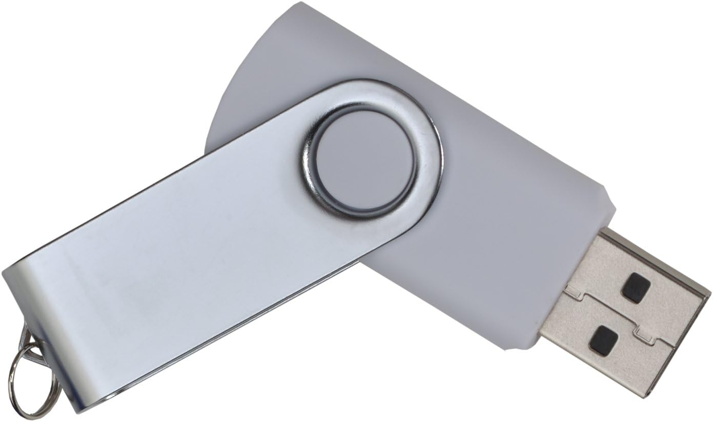 aricona 16 GB USB 2.0 Flash Drive in white - Smart design for keychains with plug and play function