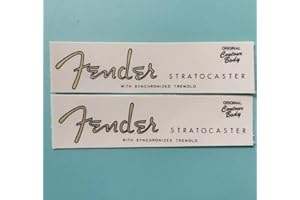 CJGHJNFF Fits For Fender Electric Guitar & Bass Head Stickers - ST Logo Water Transfer Stickers - Trademark Tearable Film
