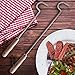 Sorbus BBQ Hook Food Flipper Set – Great Barbecue Stick & Cooking Turner Hooks for Bacon Meat Vegetables Sausage Fish Chicken Steak Ribs and More – Set of 2