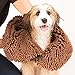 Dog Gone Smart The Dirty Dog Shammy - Fast Drying Plush Shammy Towel with Dual Hand Pockets and Elastic - Super Absorbent Microfiber and Machine Washable - Brown