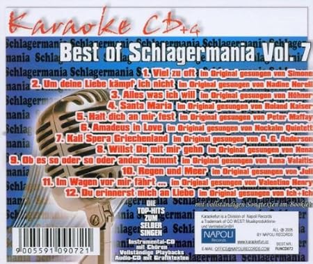 Karaoke Best Of Schlagermania Amazon Com Music