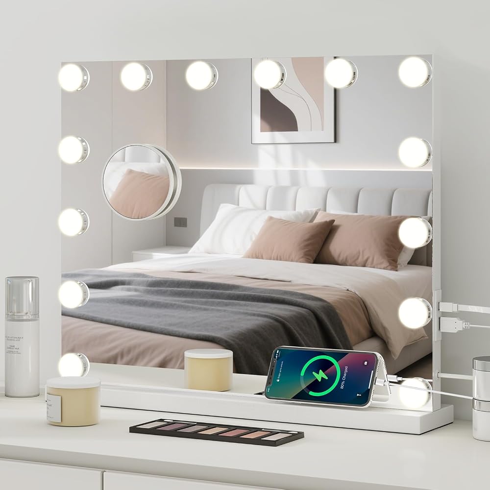 eklipt Hollywood Vanity Mirror 50x42cm with 14 LED Bulbs & Touch Control