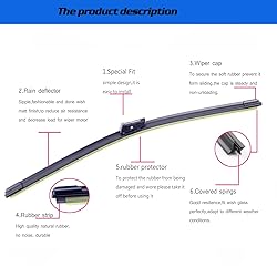 GoKoHe Replacement Windshield Wiper Blades For