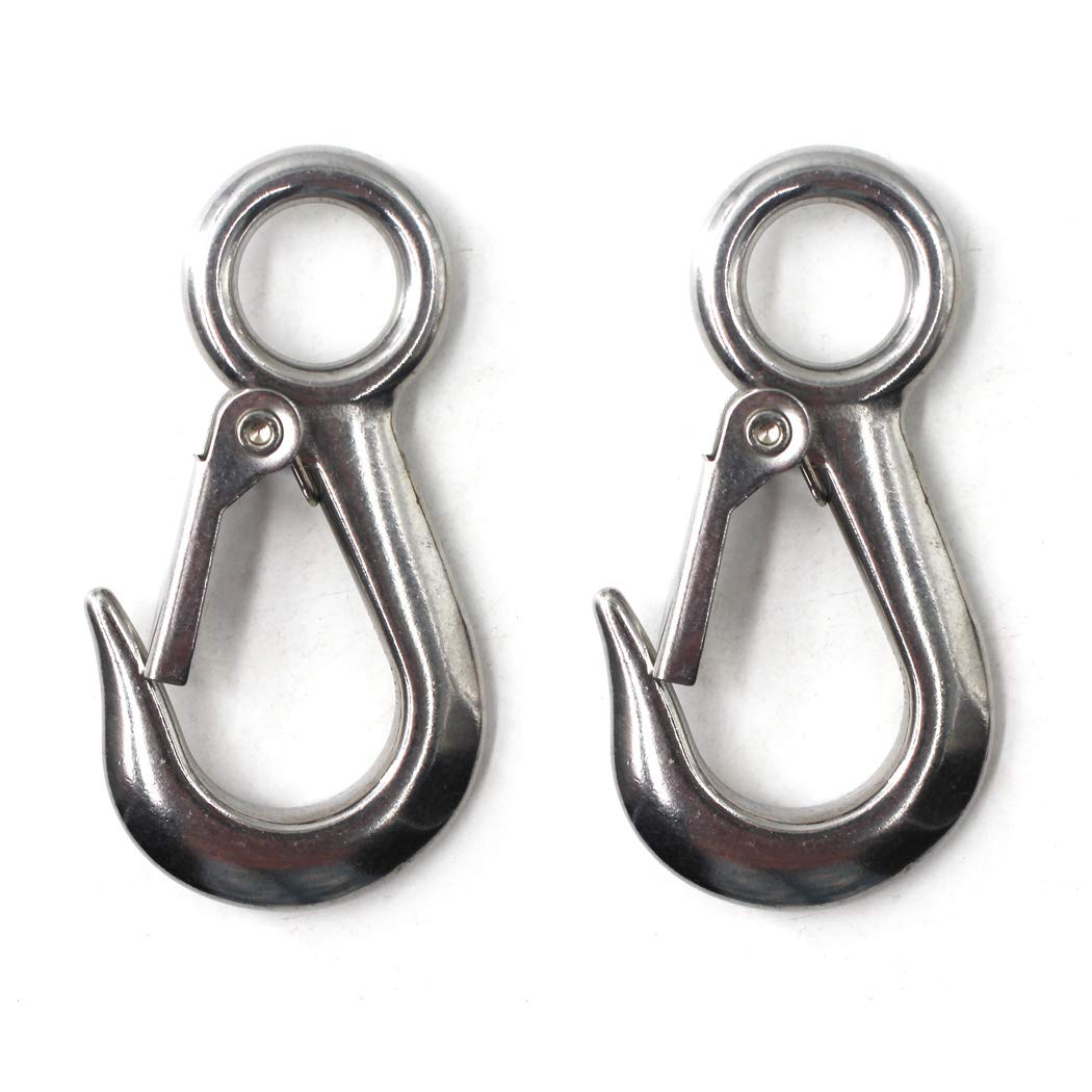 304 Stainless Steel Lifting Hook Heavy Duty Lifting Safety Hook WLL 500 KG (Pack of 1)