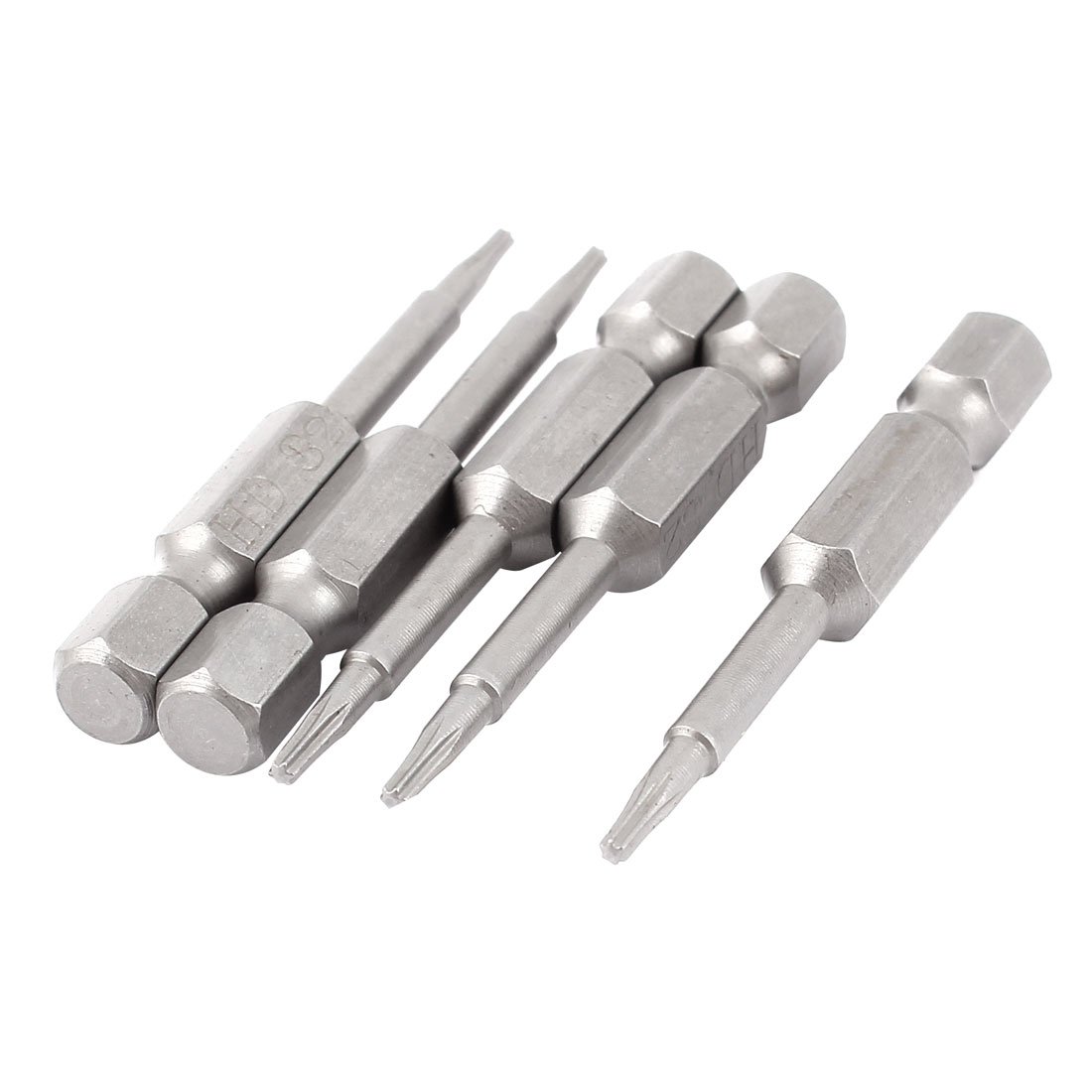 Sourcingmap 50mm Length 1/4 Inch Hex Shank T6 Magnetic Torx Screwdriver Bits 5pcs