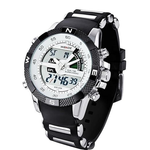 title=Weide Denis Charm orologio analogico e digitale sportivo, da uomo, con Dual