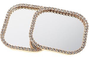 PRETYZOOM 2pcs Self-adhesive Mirror Stickers for Phone Case DIY Decorative Mirror Decal with Sparkling Design