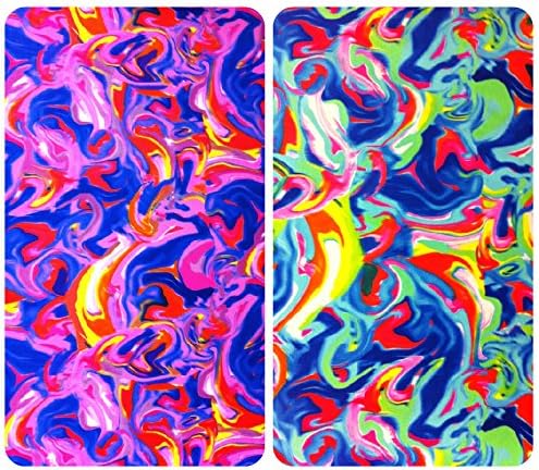 Hot Magma Multi-Color Swirl Pattern on Heavy Stretch Nylon Spandex Fabric by The Yard (Pink/Multi)