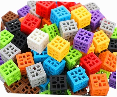 Amazon Chiwanji 接続ブロック スクエアキューブ ビルディングブロック 子供知育玩具プラスチック製 教育おもちゃ 108個入り ブロック おもちゃ