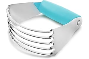 Zulay Kitchen Dough Blender Top Professional - Stainless Steel Pastry Cutter, Heavy Duty Dough Cutter With Blades, Pastry Ble