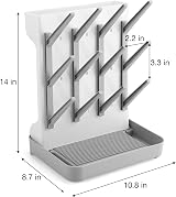 PandaEar Baby Bottle Drying Rack Vertical Space-Saving Grey view 2