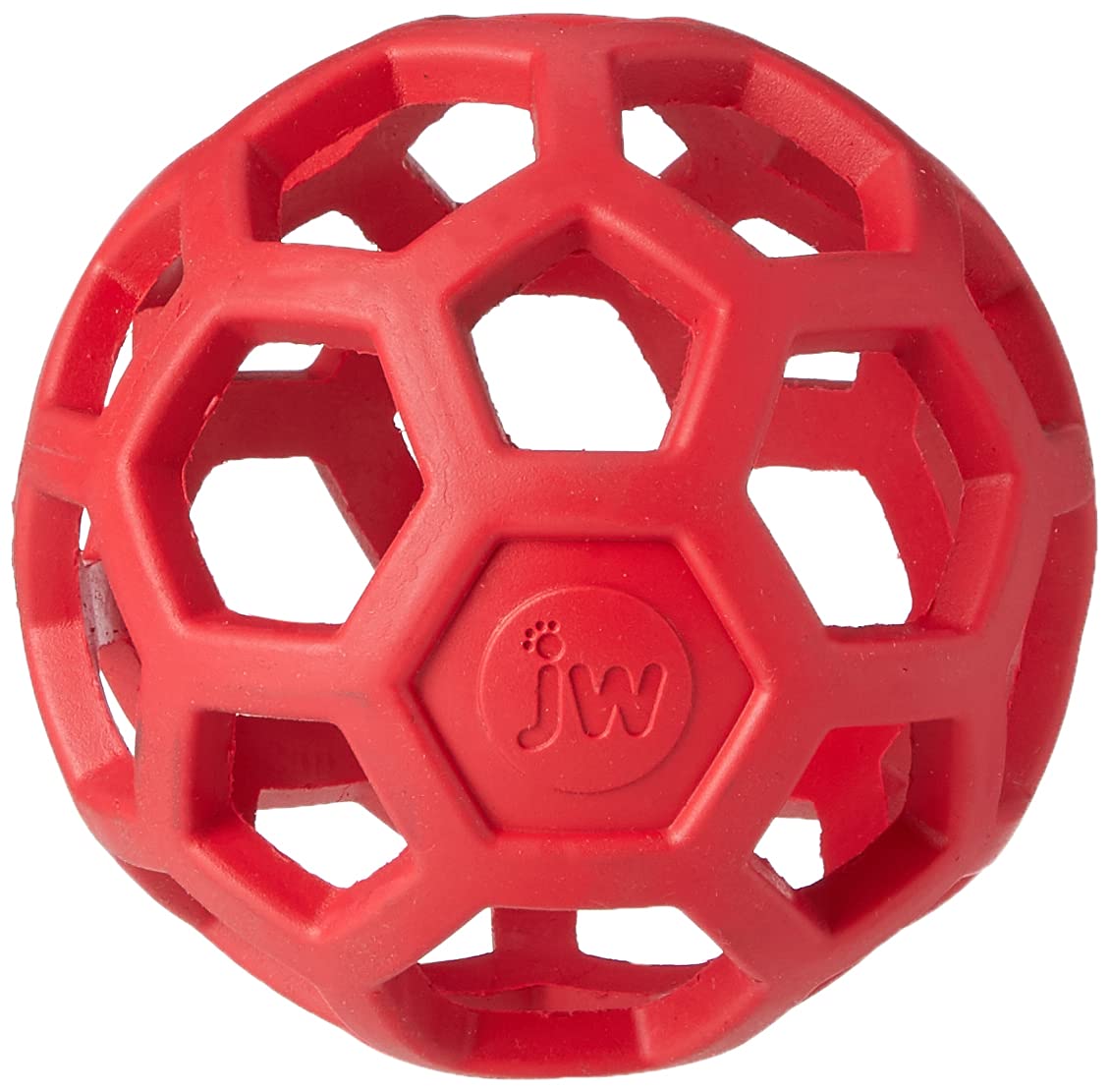 JW Hol-ee Roller Dog Toy Treat Ball Durable Rubber Dog Toy, Chew Treat Dispensing Dog Ball - Medium (11.5cm) Assorted Colours