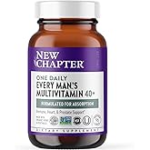 New Chapter Men’s Multivitamin 40+, Extra B6 & B12, D3, Vitamin C & Zinc, Immune, Heart, Cellular Energy, and Brain Health, Gentle on The Stomach, One Daily, Non-GMO, Gluten-Free, 96 Tablets