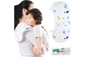 NARUTOO 5 Pieces Muslin Burp Cloths, Premium 100% Cotton Hand Washcloths, 6 Layers Thicken Extra Soft and Absorbent, Adorable