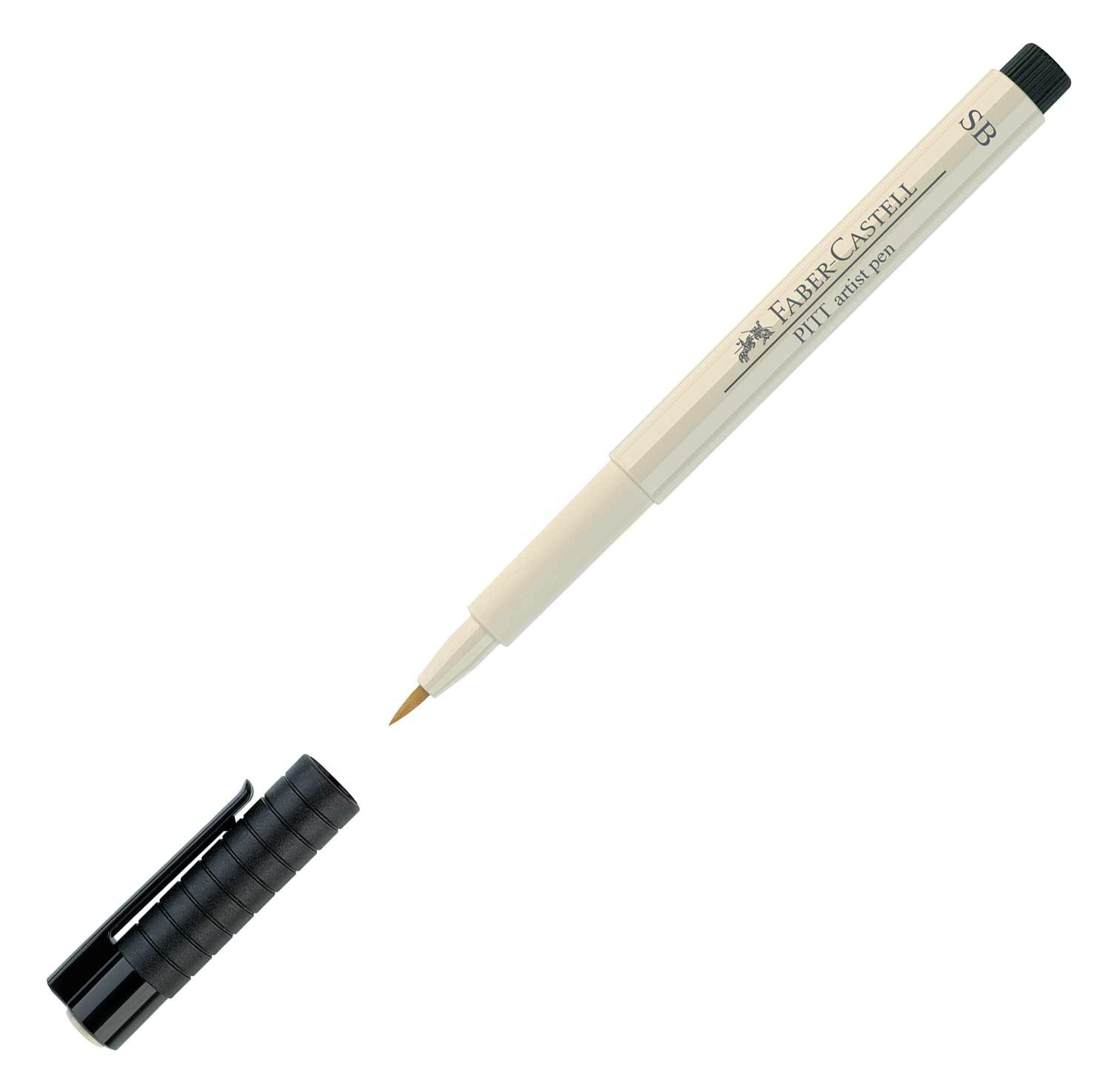 Faber-Castell Art & Graphic Pitt Artist Pen Soft Brush India Ink Pen, Warm Grey I, Single Pitt Pen, for Art, Craft, Drawing, Sketching, Home, School, University, Colouring