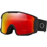 Oakley Line Miner LARGE/MEDIUM Ski Goggles for Men for Women | In Matte Black, FP Black &amp; Navy W Prizm Sapphire. Bonus kit: cleaning spray, cloth, screwdriver &amp; mirror.