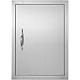 VEVOR Outdoor BBQ Access Door, 16W x 22H Inch, Stainless Steel Flush Mount, Vertical Door with Handle for Grilling Station