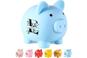 Custom Piggy Bank for Kids, Kids First Piggy Bank Gift,Teaching Savings,Birthday Gift Personalized, Cute Piggy Shape Design