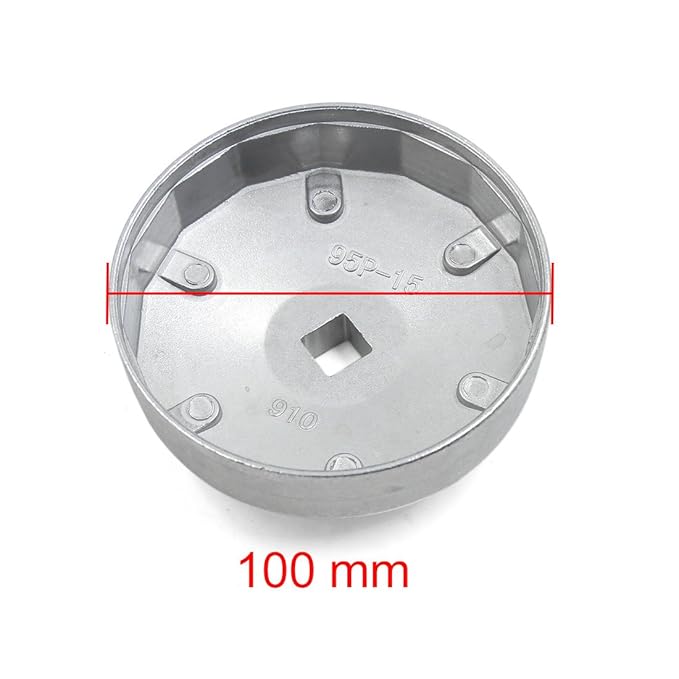 sourcing map 93mm Diámetro Interno 15 Ranuras Llave del ...