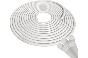 SUCOHANS Backer Rod 1/4 Inch, 16.4Ft White Backer Rod EPDM Rubber Caulk Saver Weather Seal Strip for Concrete Joints, Cement Filling, Wall Cracks, Driveway Gaps