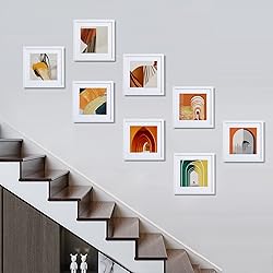 HEART ART 10x10 White Picture Frames set of