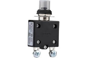 DIYhz Thermal Circuit Breaker, 30A 125/250V AC 32V DC Push-Button Reset Thermal Overload Circuit Breaker with Quick Connect Terminals & Waterproof Button Cover - 98 Series