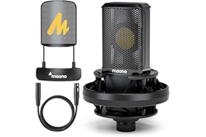 Maono XLR Condenser Microphone with 34mm Large Diaphram & Stand (AUPM500)
