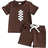 Giraropa Baby Boy Clothes Baseball Pattern Short Sleeve Infant Boy Outfits Striped Shorts Toddler Boy Summer Clothes 2pcs