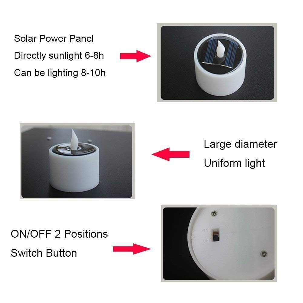 HanSemay Flameless Set of 6 Christmas Candles for home decor birthday, churches, parties and Christmas, Batteries Not Included (6pcs)