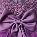 TiaoBug Baby Girls Flower Wedding Pageant Princess Bowknot Communion Party Dress Purple 9-12 Months