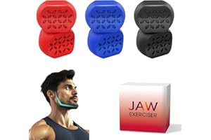 MocareHealth Jaw Exerciser, Jaw Exerciser for Men & Women, 3 Resistance Levels (6 pcs), Jaw Trainer Strengthener, Beginner, Intermediate and Advanced Users