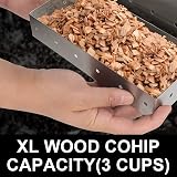 BenkerEsti Smoker Box for BBQ Grill Wood Chips Hinged Lid Charcoal & Gas view 7