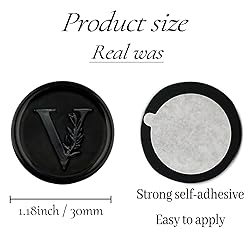 25Pcs Black Wax Seal Stickers Handmade Vintage