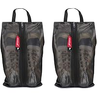 pack all Water Resistant Shoe Bags for Travel, Storage Organizer Pouch with Zipper, Multi-Color for Men Women (2 Pack…