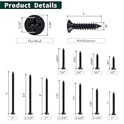 #14 x 1 Flat Head Phillips Sheet Metal Tek