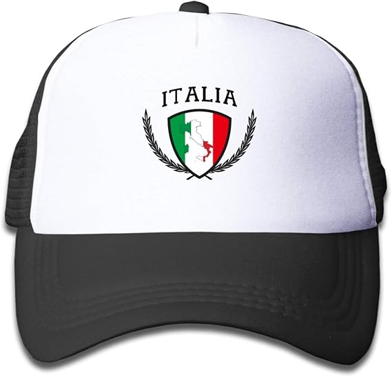 Italia Italy Italian Flag Children's Adjustable Mesh Hats Baseball Trucker Cap for Boys and