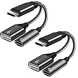USB C OTG Adapter with Power, USB Type C Splitter