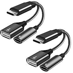 USB C OTG Adapter with Power, USB Type C Splitter
