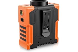 EasyAcc 10000 mAh Wasit Fan, Portable Neck Fan, Upgraded Max 20000RPM Strong Airflow, 10-24H Working Time, Wearable Belt Neck Waist Clip On Fan for Outdoor Workers/Farms/Travel (with Lanyard)