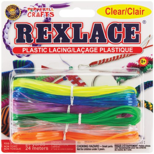 Pepperell Rexlace Plastic Lacing, 27-Yard, Clear