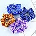 Aneco 16 Colors Silk Satin Hair Scrunchies Elastic Scrunchies Hair Bobbles Hair Ties Bands for Kids Adults