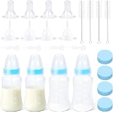 Puppy Kitten Nursing Bottle 4oz - Small Animal Feeding Kit with Nipples | Hand Feeding Supplies for Puppies, Kittens, Rabbits, Ferrets &amp; Newborn Pets