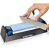 Sharp Pebble Complete Whetstone Knife Sharpening Stone Kit &ndash; 1000/6000 Grit | Wet Stone Sharpener with Built-In Angle Guides (15&deg;/17&deg;/20&deg;/22&deg;) for German &amp; Japanese Knives- Beginner-Friendly